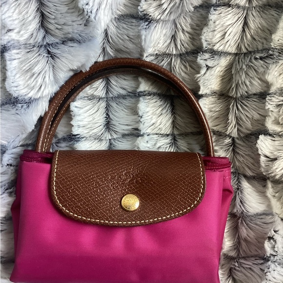 Longchamp Handbags - Longchamp Le Pilate Small Fuschia Purse